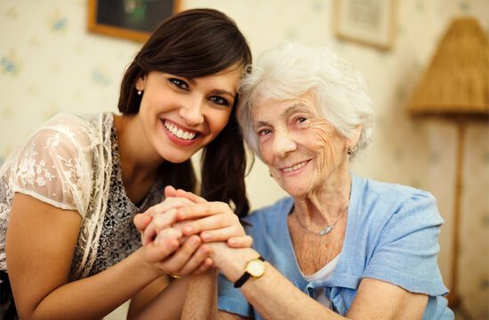 Grandma and Granddaughter holding hands